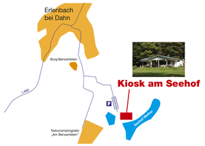 Lageplan zum Kiosk am Seehof